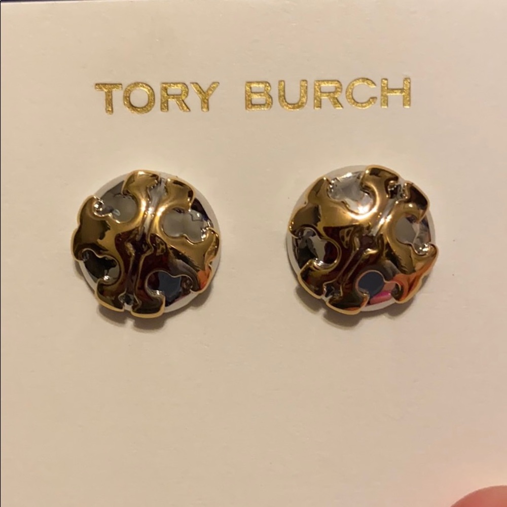 Tory Burch Applied Logo Stud Earring